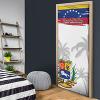 Venezuela Flag Day Door Cover 220th Anniversary Coat Of Arms Palm Tree Silhouette