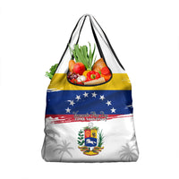Venezuela Flag Day Grocery Bag 220th Anniversary Coat Of Arms Palm Tree Silhouette