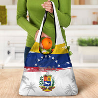 Venezuela Flag Day Grocery Bag 220th Anniversary Coat Of Arms Palm Tree Silhouette
