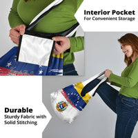 Venezuela Flag Day Grocery Bag 220th Anniversary Coat Of Arms Palm Tree Silhouette
