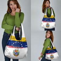 Venezuela Flag Day Grocery Bag 220th Anniversary Coat Of Arms Palm Tree Silhouette