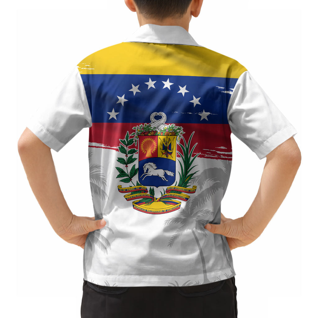 Venezuela Flag Day Hawaiian Shirt 220th Anniversary Coat Of Arms Palm Tree Silhouette