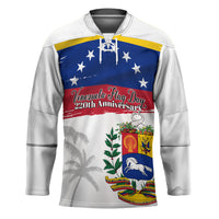 Venezuela Flag Day Hockey Jersey 220th Anniversary Coat Of Arms Palm Tree Silhouette