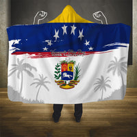 Venezuela Flag Day Hooded Blanket 220th Anniversary Coat Of Arms Palm Tree Silhouette