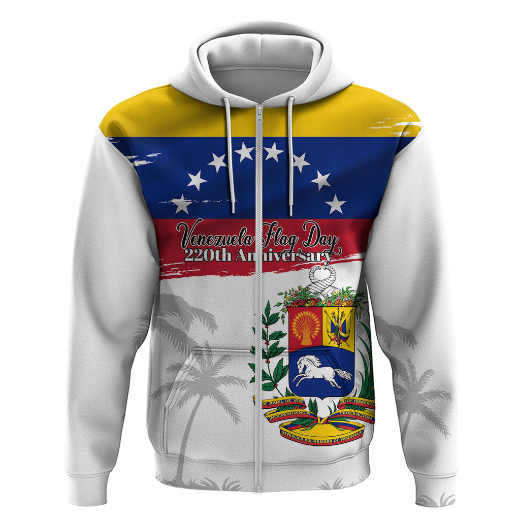 Venezuela Flag Day Hoodie 220th Anniversary Coat Of Arms Palm Tree Silhouette