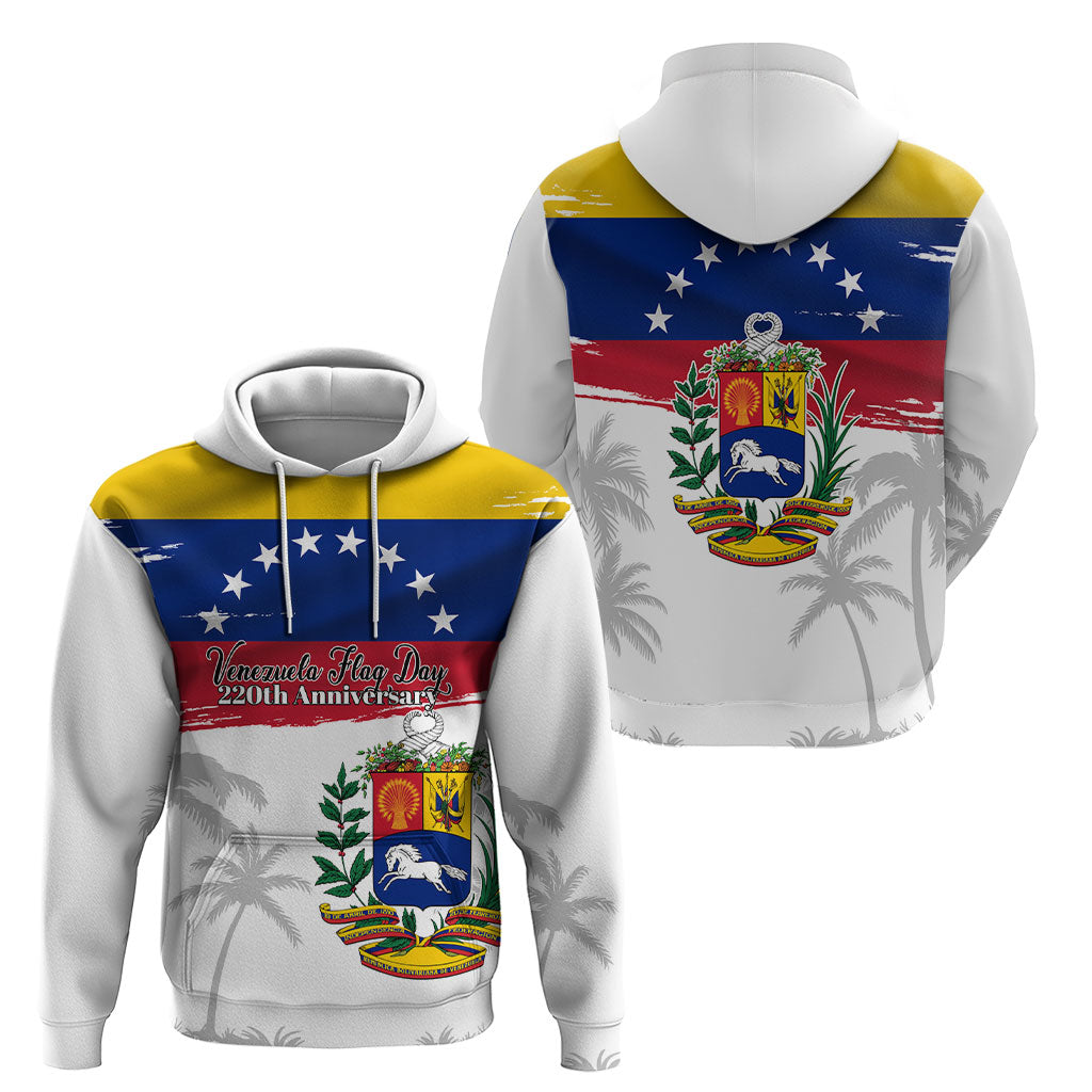 Venezuela Flag Day Hoodie 220th Anniversary Coat Of Arms Palm Tree Silhouette