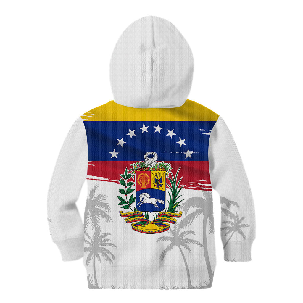 Venezuela Flag Day Kid Hoodie 220th Anniversary Coat Of Arms Palm Tree Silhouette
