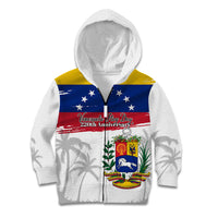 Venezuela Flag Day Kid Hoodie 220th Anniversary Coat Of Arms Palm Tree Silhouette