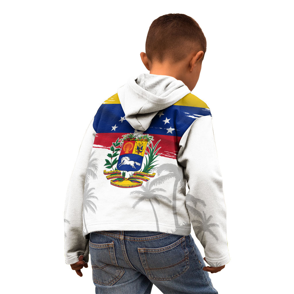 Venezuela Flag Day Kid Hoodie 220th Anniversary Coat Of Arms Palm Tree Silhouette