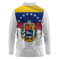Venezuela Flag Day Long Sleeve Polo Shirt 220th Anniversary Coat Of Arms Palm Tree Silhouette