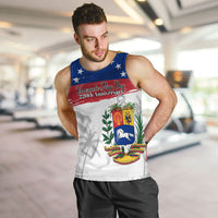 Venezuela Flag Day Men Tank Top 220th Anniversary Coat Of Arms Palm Tree Silhouette