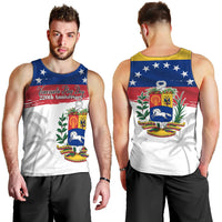 Venezuela Flag Day Men Tank Top 220th Anniversary Coat Of Arms Palm Tree Silhouette