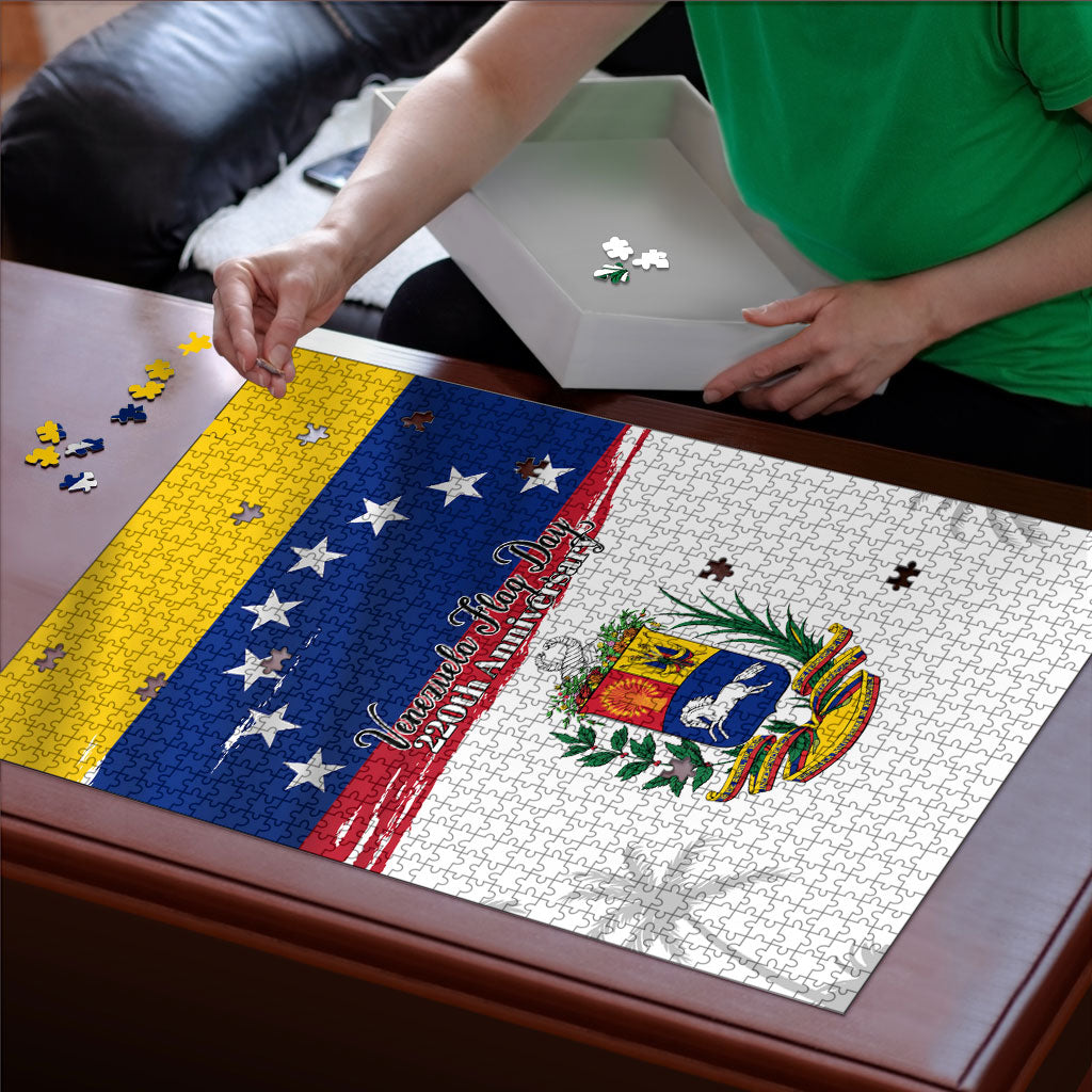 Venezuela Flag Day Puzzle 220th Anniversary Coat Of Arms Palm Tree Silhouette