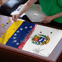 Venezuela Flag Day Puzzle 220th Anniversary Coat Of Arms Palm Tree Silhouette