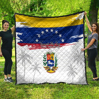 Venezuela Flag Day Quilt 220th Anniversary Coat Of Arms Palm Tree Silhouette