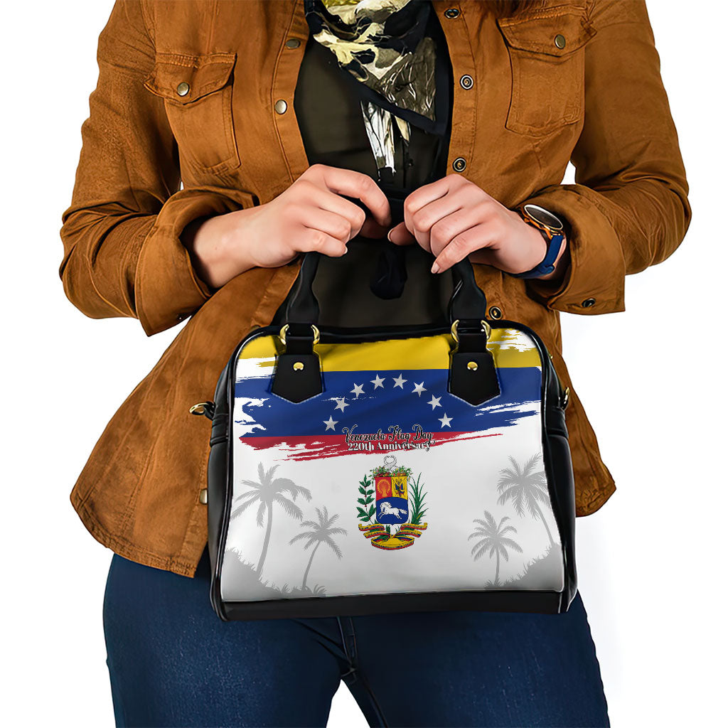 Venezuela Flag Day Shoulder Handbag 220th Anniversary Coat Of Arms Palm Tree Silhouette