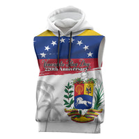 Venezuela Flag Day Sleeveless Hoodie 220th Anniversary Coat Of Arms Palm Tree Silhouette