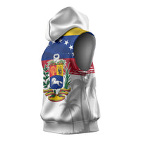 Venezuela Flag Day Sleeveless Hoodie 220th Anniversary Coat Of Arms Palm Tree Silhouette