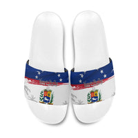 Venezuela Flag Day Slide Sandals 220th Anniversary Coat Of Arms Palm Tree Silhouette