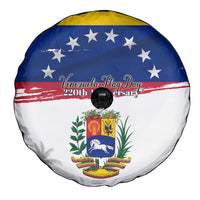 Venezuela Flag Day Spare Tire Cover 220th Anniversary Coat Of Arms Palm Tree Silhouette
