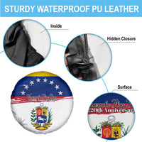 Venezuela Flag Day Spare Tire Cover 220th Anniversary Coat Of Arms Palm Tree Silhouette