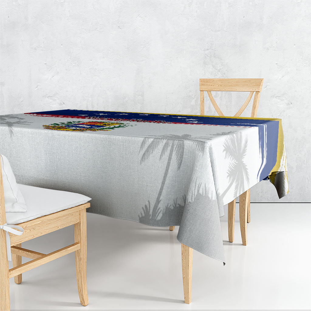 Venezuela Flag Day Tablecloth 220th Anniversary Coat Of Arms Palm Tree Silhouette