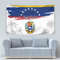 Venezuela Flag Day Tapestry 220th Anniversary Coat Of Arms Palm Tree Silhouette
