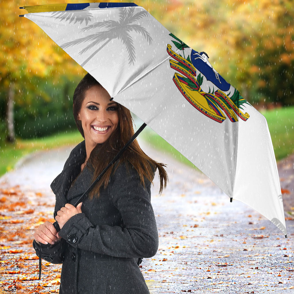 Venezuela Flag Day Umbrella 220th Anniversary Coat Of Arms Palm Tree Silhouette