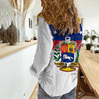 Venezuela Flag Day Women Casual Shirt 220th Anniversary Coat Of Arms Palm Tree Silhouette