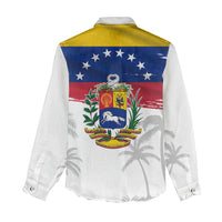 Venezuela Flag Day Women Casual Shirt 220th Anniversary Coat Of Arms Palm Tree Silhouette