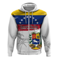 Venezuela Flag Day Zip Hoodie 220th Anniversary Coat Of Arms Palm Tree Silhouette