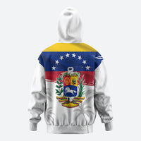 Venezuela Flag Day Zip Hoodie 220th Anniversary Coat Of Arms Palm Tree Silhouette