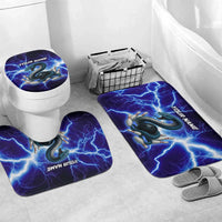 Snake and Bowling Ball Design Bathroom Set with Lightning Background and Custom Team Name Text - Wonder Print Shop