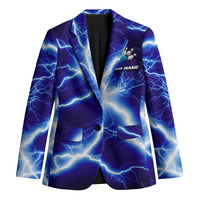 Snake and Bowling Ball Design Blazer with Lightning Background and Custom Team Name Text - Wonder Print Shop