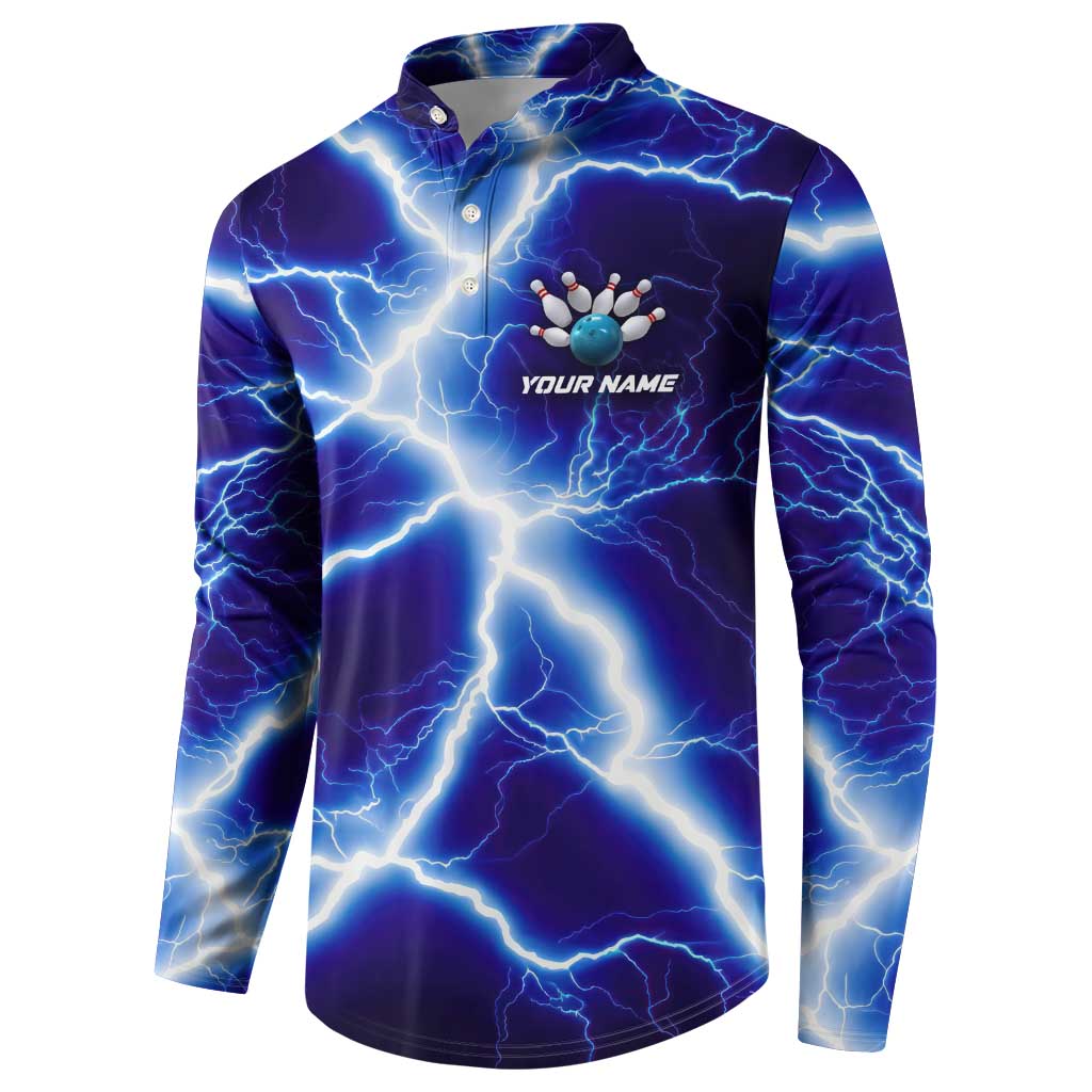 Snake and Bowling Ball Design Button Sweatshirt with Lightning Background and Custom Team Name Text - Wonder Print Shop