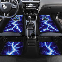Snake and Bowling Ball Design Car Mats with Lightning Background and Custom Team Name Text - Wonder Print Shop