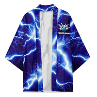 Snake and Bowling Ball Design Kimono with Lightning Background and Custom Team Name Text - Wonder Print Shop