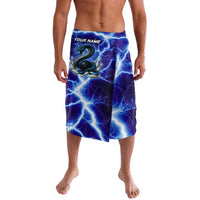 Snake and Bowling Ball Design Lavalava with Lightning Background and Custom Team Name Text - Wonder Print Shop