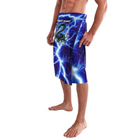 Snake and Bowling Ball Design Lavalava with Lightning Background and Custom Team Name Text - Wonder Print Shop