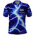 Snake and Bowling Ball Design Polo Shirt with Lightning Background and Custom Team Name Text - Wonder Print Shop