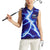Snake and Bowling Ball Design Women Sleeveless Polo Shirt with Lightning Background and Custom Team Name Text - Wonder Print Shop