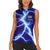 Snake and Bowling Ball Design Women Sleeveless Polo Shirt with Lightning Background and Custom Team Name Text - Wonder Print Shop