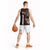 American Flag Skull Design Basketball Jersey with Bowling Elements and Fire Background with Custom Team Name Text - Wonder Print Shop