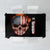 American Flag Skull Design Tablecloth with Bowling Elements and Fire Background with Custom Team Name Text - Wonder Print Shop