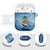 Mahi Mahi and Tuna Fish AirPods Case Fishing Ocean Water Background and Nautical Compass Elements - Wonder Print Shop