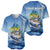 Mahi Mahi and Tuna Fish Baseball Jersey Fishing Ocean Water Background and Nautical Compass Elements - Wonder Print Shop
