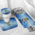 Mahi Mahi and Tuna Fish Bathroom Set Fishing Ocean Water Background and Nautical Compass Elements - Wonder Print Shop