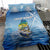 Mahi Mahi and Tuna Fish Bedding Set Fishing Ocean Water Background and Nautical Compass Elements - Wonder Print Shop