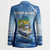 Mahi Mahi and Tuna Fish Blazer Fishing Ocean Water Background and Nautical Compass Elements - Wonder Print Shop