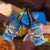 Mahi Mahi and Tuna Fish 4 in 1 Can Cooler Tumbler Fishing Ocean Water Background and Nautical Compass Elements - Wonder Print Shop